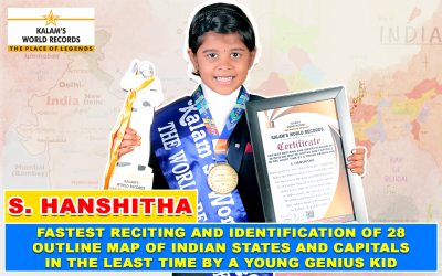 Fastest Reciting and Identification of 28 Outline Map of States and Capitals in the Least Time by a Young Genius Kid