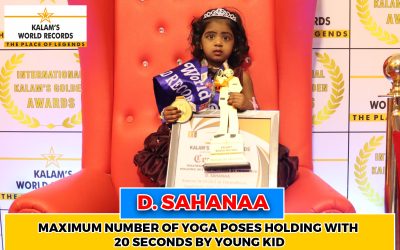 Maximum Number of Yoga Poses Holding With 20 Seconds by Young Kid