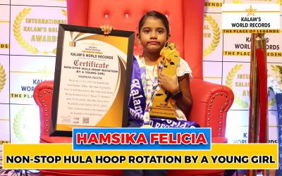 Non-stop Hula Hoop Rotation by a Young Girl