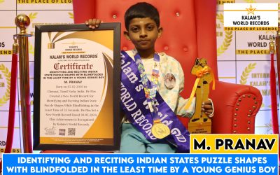 Identifying and Reciting Indian States Puzzle Shapes With Blindfolded in the Least Time by a Young Genius Boy