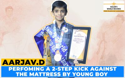 Performing a 2-step Kick Against the Mattress by Young Boy