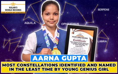 Most Constellations Identified and Named  in the Least Time by Young Genius Girl