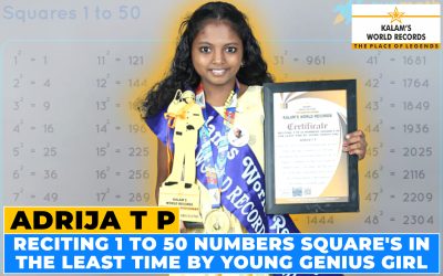 Reciting 1 to 50 Numbers Square’s in the Least Time by Young Genius Girl