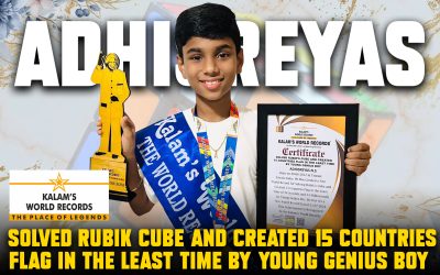 Solved Rubik Cube and Created 15 Countries Flag in the Least Time by Young Genius Boy