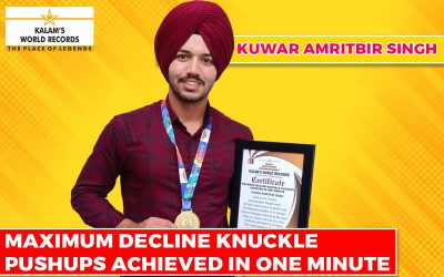 Maximum Decline Knuckle Pushups Achieved in One Minute