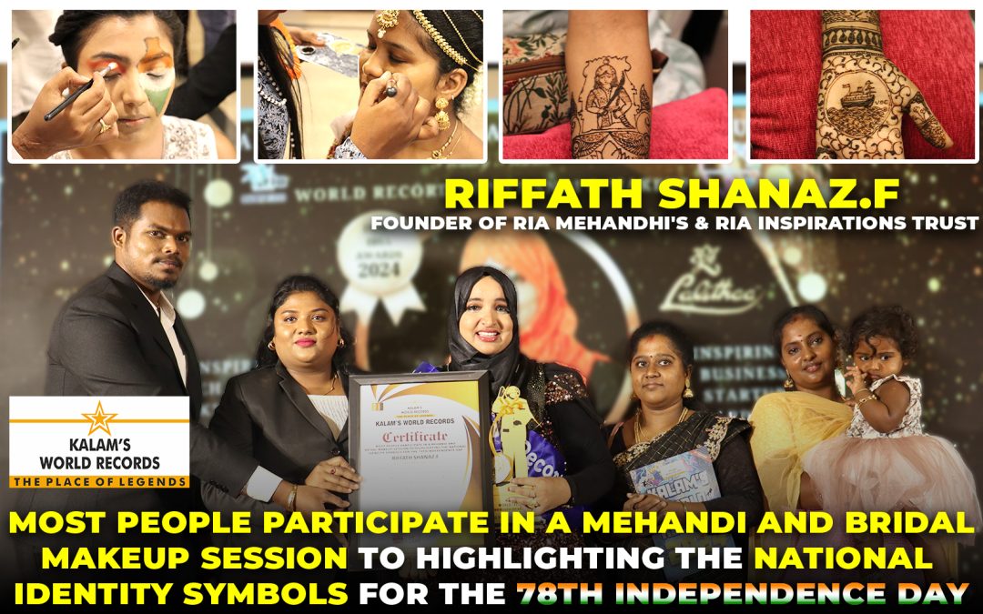 Most People Participate In A Mehandi And Bridal Makeup Session To Highlighting The National Identity Symbols For The 78th Independence Day