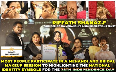 Most People Participate In A Mehandi And Bridal Makeup Session To Highlighting The National Identity Symbols For The 78th Independence Day