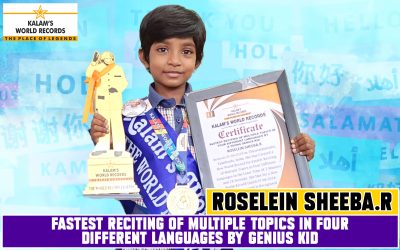 Fastest Reciting of Multiple Topics in Four Different Languages by Genius Kid