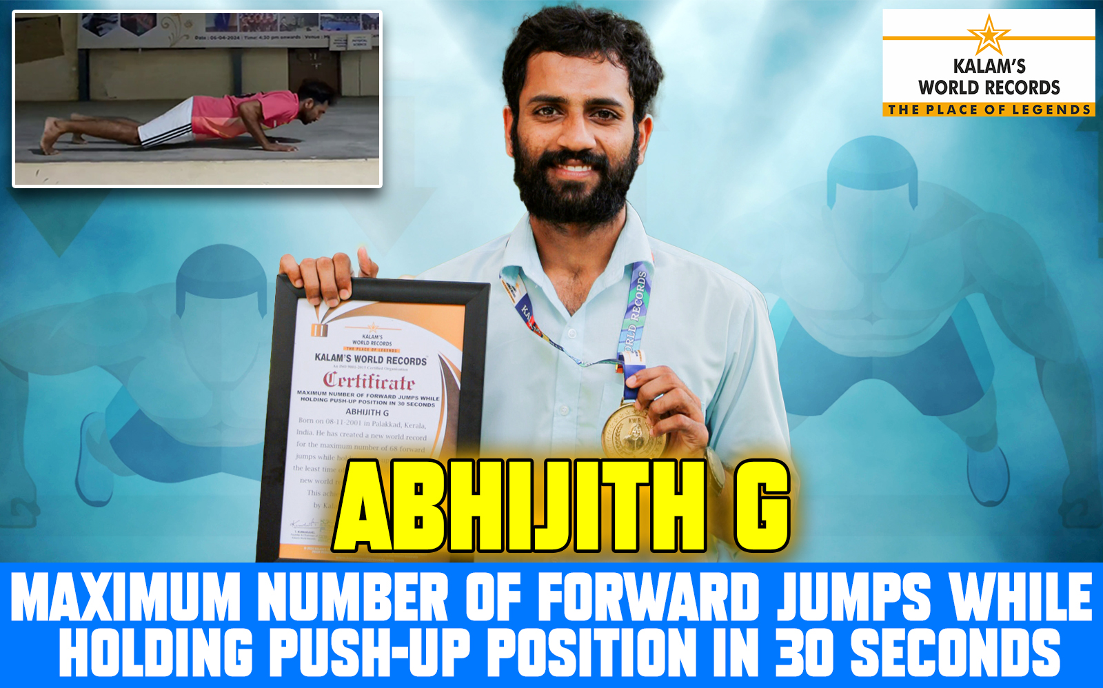 Maximum Number of Forward Jumps While Holding Push-Up Position in 30 Seconds