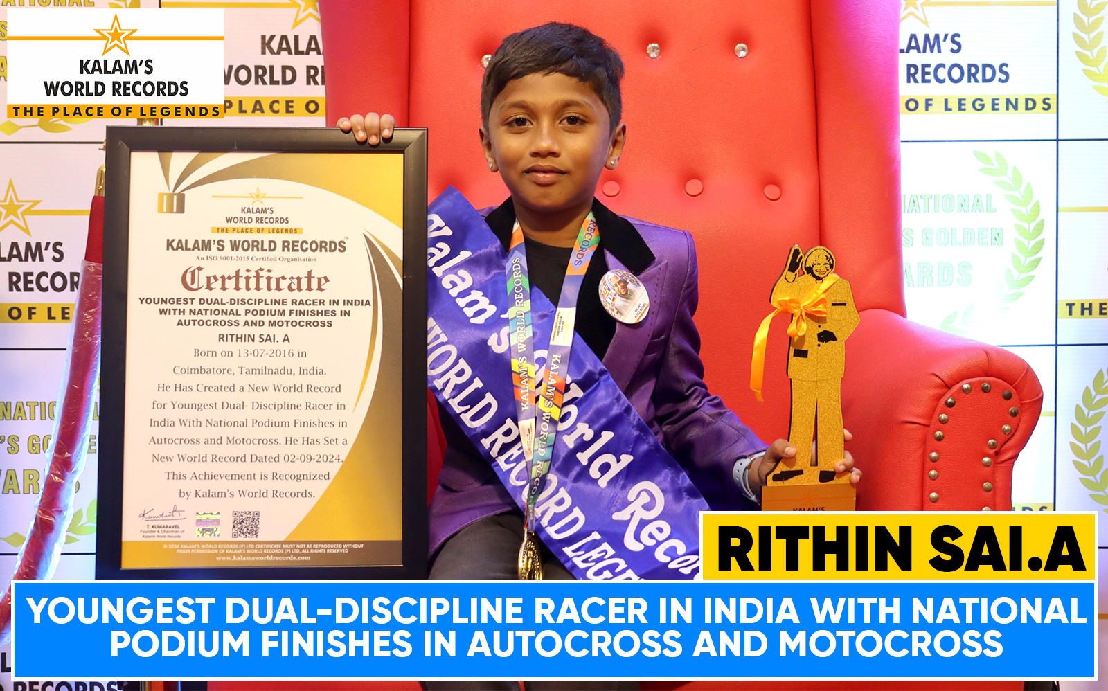 Youngest Dual-discipline Racer in India With National Podium Finishes in Autocross and Motocross