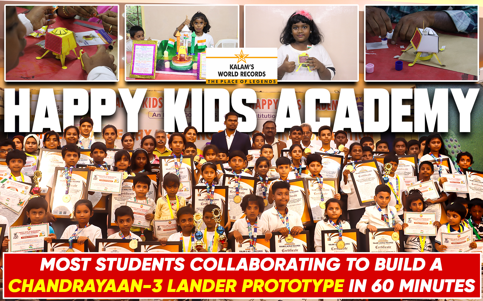 Most Students Collaborating to Build a Chandrayaan-3 Lander Prototype in 60 Minutes