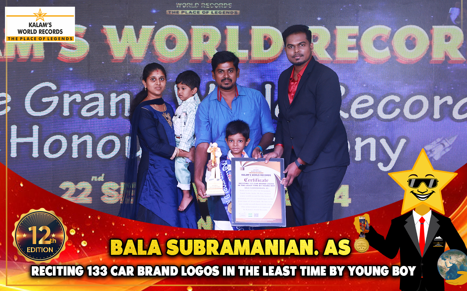 Reciting 133 Car Brand Logos in the Least Time by Young Boy