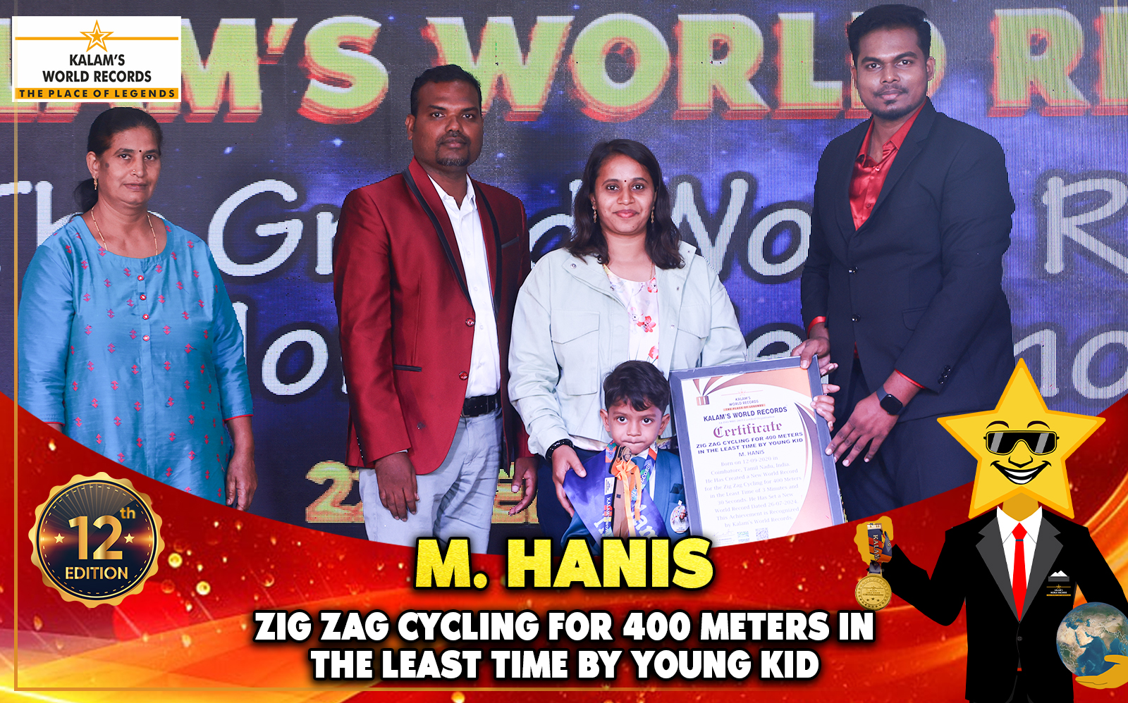 Zig Zag Cycling for 400 Meters in the Least Time by Young Kid