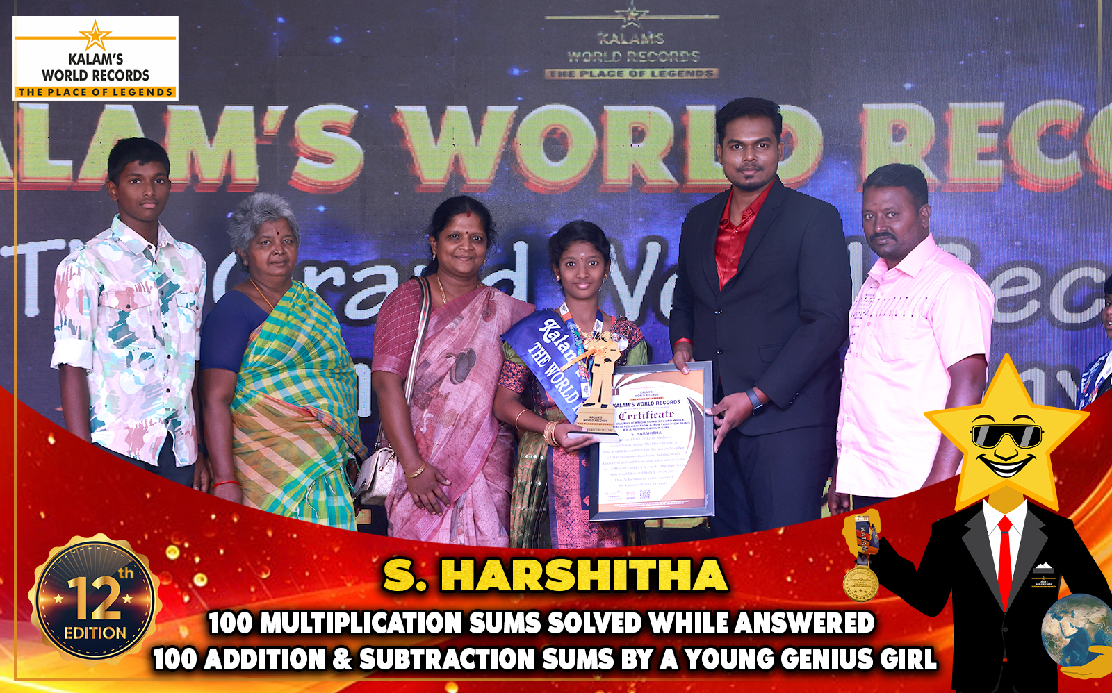 100 Multiplication Sums Solved While Answered 100 Addition & Subtraction Sums by a Young Genius Girl