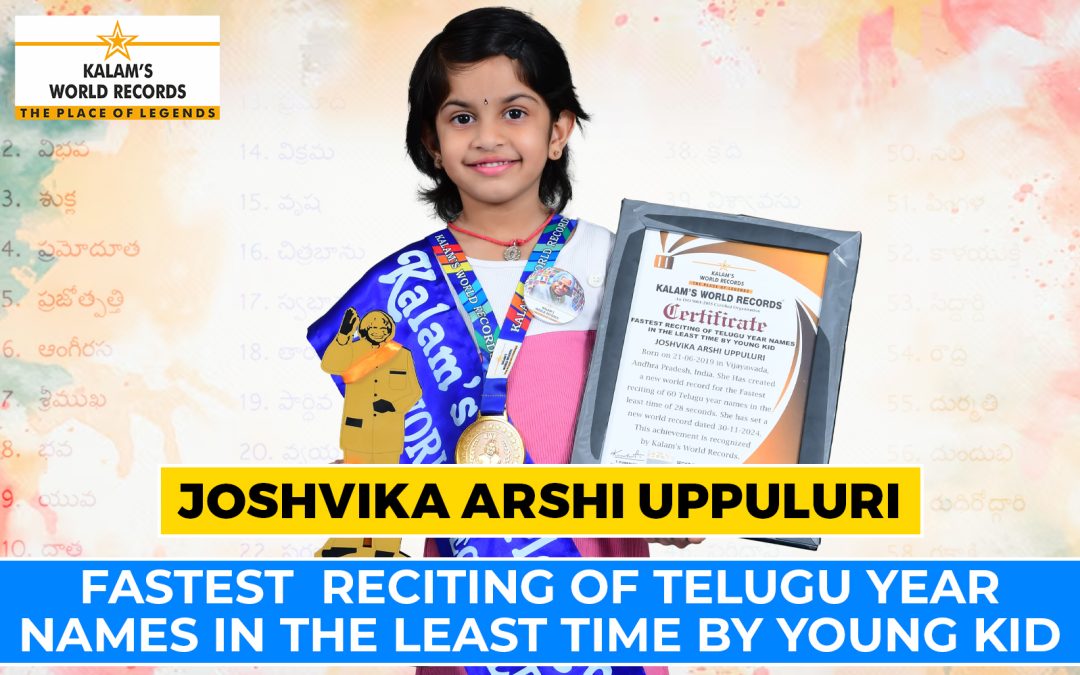 Fastest Reciting of Telugu Year Names in the Least Time by Young Kid