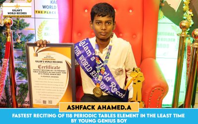 Fastest Reciting of 118 Periodic Tables Element in the Least Time by Young Genius Boy