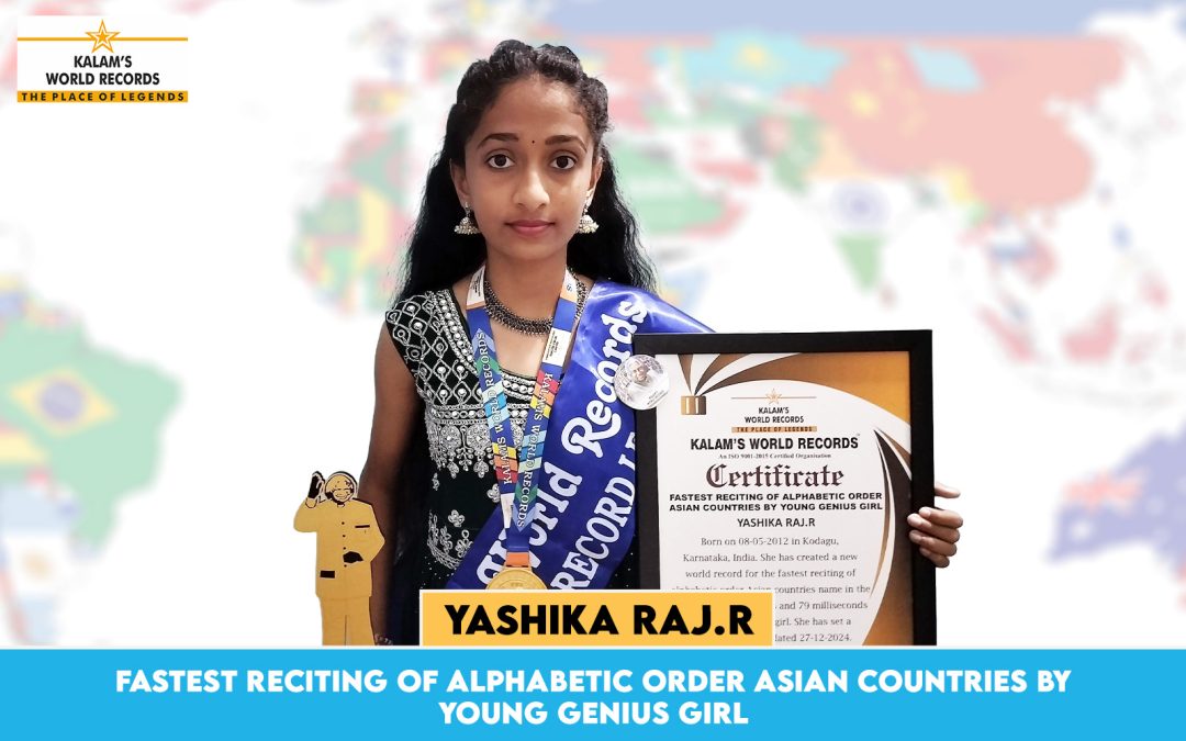 Fastest Reciting of Alphabetic Order Asian Countries by Young Genius Girl