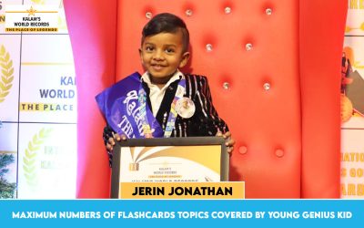 Maximum Numbers of Flashcards Topics Covered by Young Genius Kid