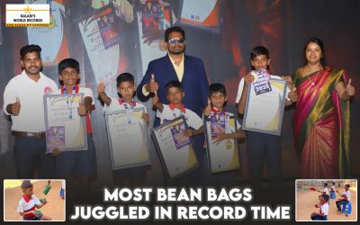 Most Bean Bags Juggled in Record Time