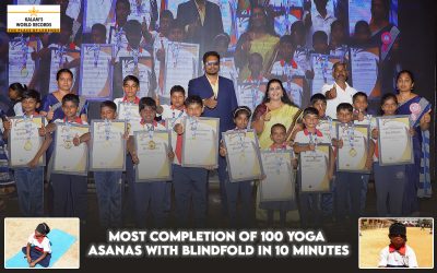 Most Completion of 100 Yoga Asanas With Blindfold in 10 Minutes