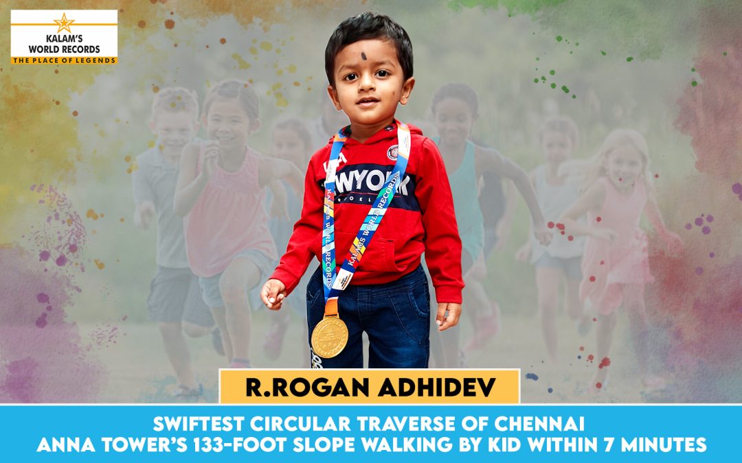 Swiftest Circular Traverse of Chennai Anna Tower’s 133-foot Slope Walking by Kid Within 7 Minutes