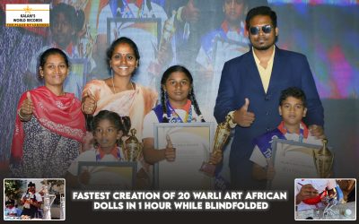 Fastest Creation of 20 Warli Art African Dolls in 1 Hour While Blindfolded
