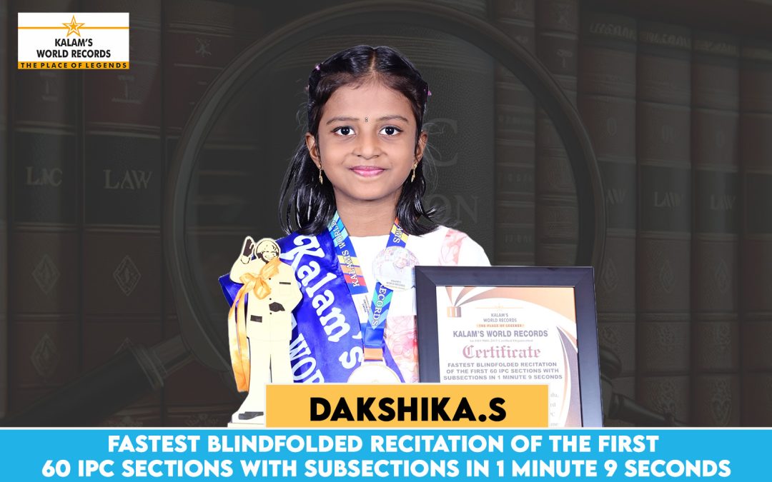 Fastest Blindfolded Recitation of the First 60 Ipc Sections With Subsections in 1 Minute 9 Seconds