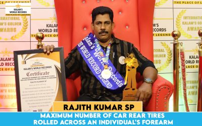 Maximum Number of Car Rear Tires Rolled Across an Individual’s Forearm