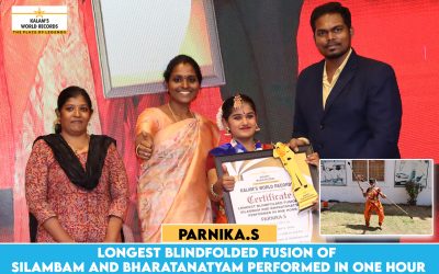 Longest Blindfolded Fusion of Silambam and Bharatanatyam Performed in One Hour