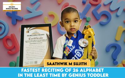 Fastest Reciting of 26 Alphabet in the Least Time by Genius Toddler