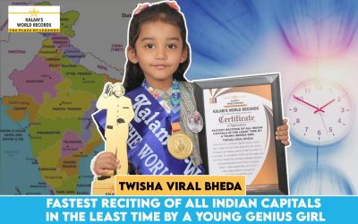 Fastest Reciting of All Indian Capitals in the Least Time by a Young Genius Girl