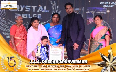 Identified and Recited the Maximum Number of Tamil and English Words by a Young Kid