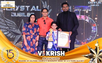 Non-stop Fastest Reading of Kalpana Chawla’s Biography Book by a 9-Year-Old Boy