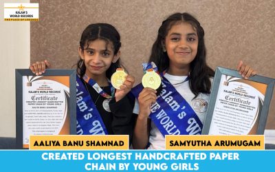 Created Longest Handcrafted Paper Chain by Young Girls