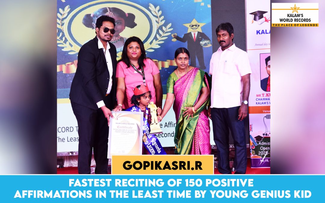 Fastest Reciting of 150 Positive Affirmations in the Least Time by Young Genius Kid