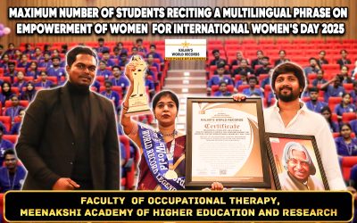 Maximum Number of Students Reciting a Multilingual Phrase on Empowerment of Women for International Women’s Day 2025