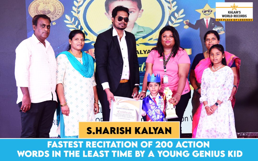 Fastest Recitation of 200 Action Words in the Least Time by a Young Genius Kid
