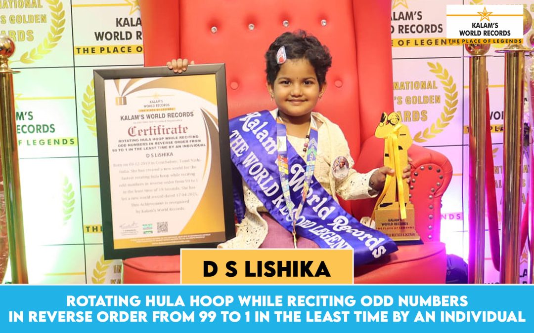 Rotating a Hula Hoop While Reciting Odd Numbers in Reverse Order From 99 to 1 in the Least Time by an Individual