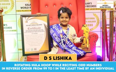 Rotating a Hula Hoop While Reciting Odd Numbers in Reverse Order From 99 to 1 in the Least Time by an Individual