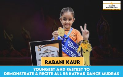 Youngest and Fastest to Demonstrate & Recite All 55 Kathak Dance Mudras