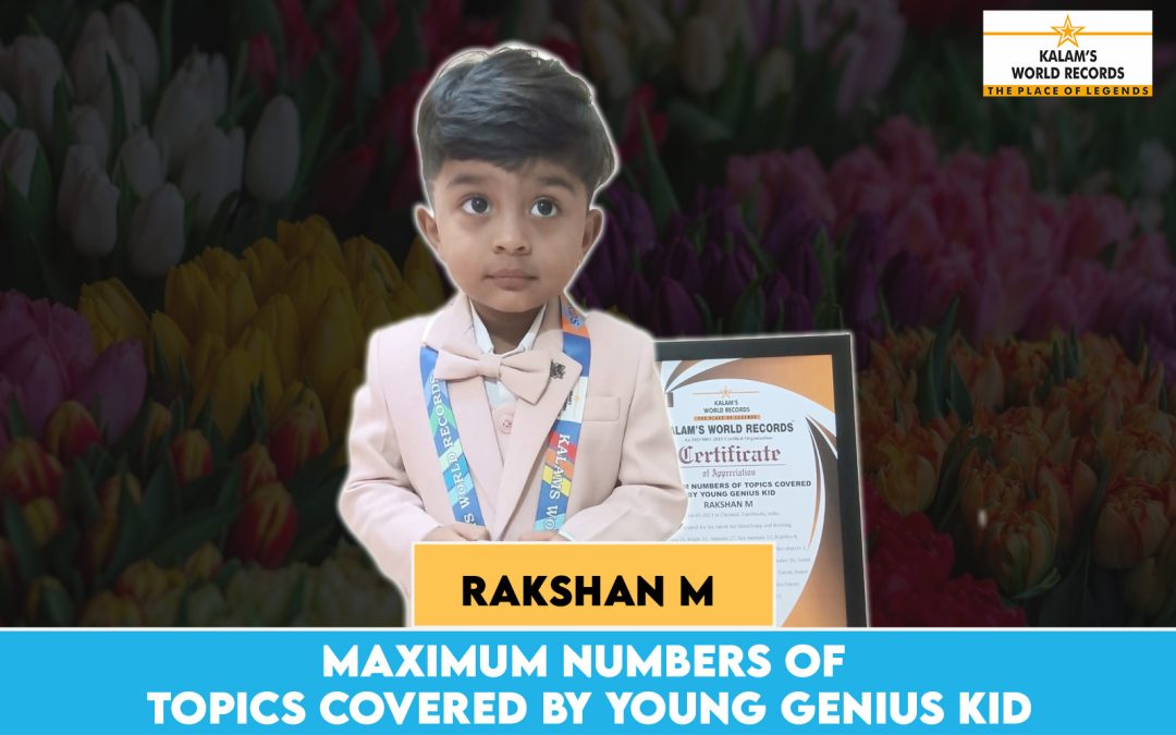 Maximum Number of Topics Covered by Young Genius Kid