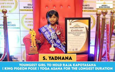 Youngest Girl to Hold Raja Kapotasana ( King Pigeon Pose ) Yoga Asana for the Longest Duration