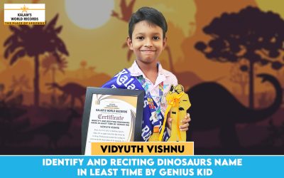 Identify and Reciting Dinosaurs’ Name  in Least Time by Genius Kid