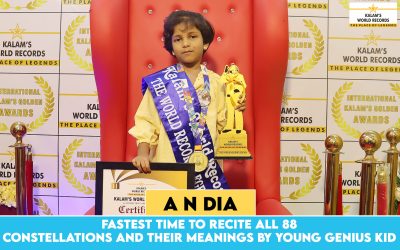 Fastest Time to Recite All 88 Constellations and Their Meanings by Young Genius Kid