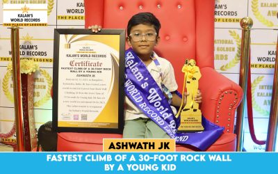 Fastest Climb of a 30-foot Rock Wall by a Young Kid