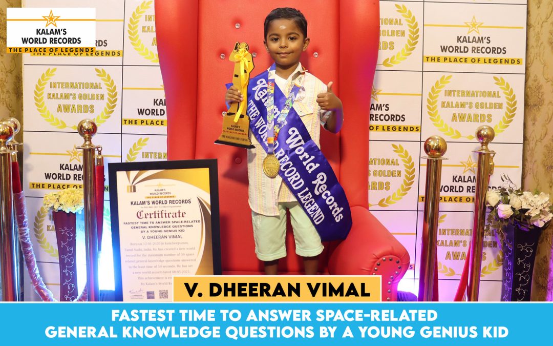 Fastest Time to Answer Space-related General Knowledge Questions by a Young Genius Kid