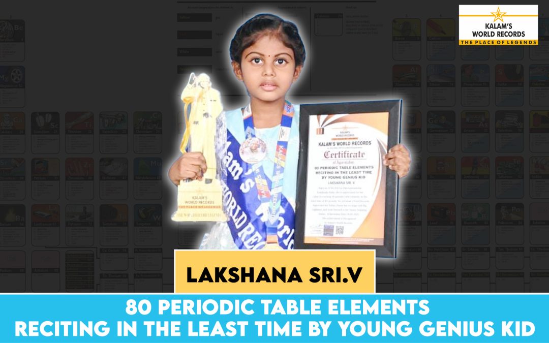80 Periodic Table Elements Reciting in the Least Time by Young Genius Kid
