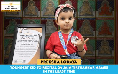 Youngest Kid to Recital 24 Jain Tirthankar Names in the Least Time