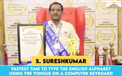 Fastest Time to Type the English Alphabet Using the Tongue on a Computer Keyboard