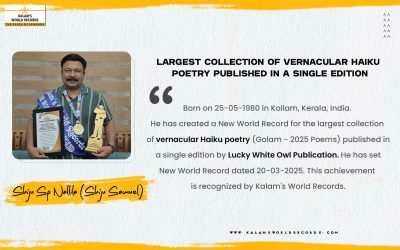 Largest Collection of Vernacular Haiku Poetry Published in a Single Edition